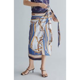 MANGO MANGO Print Side Tie Maxi Skirt