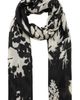 MANGO MANGO Printed Scarf with Frayed Edge - 1
