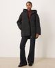 Mango Mango puffer jacket with hood in black - 1