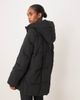 Mango Mango puffer jacket with hood in black - 4
