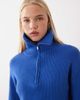 Mango Mango quarter zip sweater in electric blue - 1