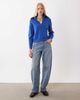 Mango Mango quarter zip sweater in electric blue - 2
