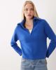 Mango Mango quarter zip sweater in electric blue - 4