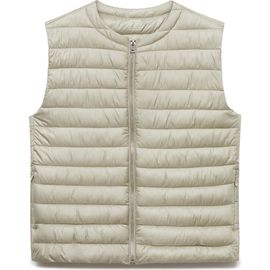 MANGO MANGO Quilted Front Zip Vest