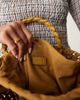 Mango Mango raffia bucket bag with lining in tan-Brown - 3