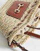 Mango Mango raffia bucket crossbody bag in beige-Neutral - 3
