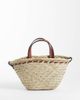 Mango Mango raffia bucket crossbody bag in beige-Neutral - 4