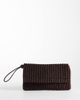 Mango Mango raffia clutch bag in brown - 1