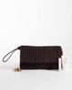 Mango Mango raffia clutch bag in brown - 2