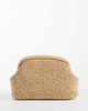 Mango Mango raffia clutch with detatchable chain in beige-Neutral - 1