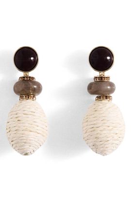 MANGO MANGO Raffia Drop Earrings