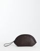 Mango Mango raffia look oval clutch bag in brown - 1