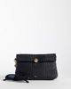 Mango Mango raffia look slouchy clutch bag in black - 2