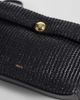 Mango Mango raffia look slouchy clutch bag in black - 3
