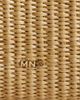 Mango Mango raffia look slouchy clutch purse in tan-Neutral - 3