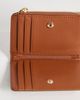 Mango Mango raffia look zip up wallet in tan-Neutral - 3