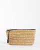 Mango Mango raffia pouch in beige-Neutral - 4