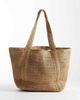 Mango Mango raffia tote bag in beige-Neutral - 4