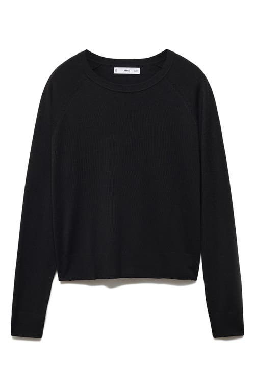 MANGO MANGO Raglan Sleeve Crewneck Sweater