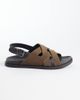 Mango Mango real leather cross strap sandals in brown - 2
