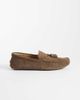 Mango Mango real suede driver shoes in tan-Brown - 1