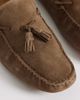 Mango Mango real suede driver shoes in tan-Brown - 3