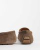 Mango Mango real suede driver shoes in tan-Brown - 4