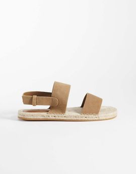 Mango Mango real suede sandals in brown