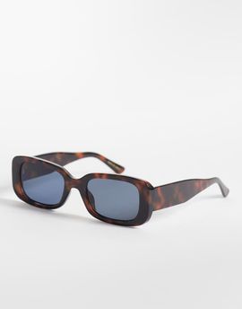 Mango Mango rectangular frame sunglasses in brown