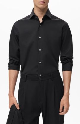 MANGO MANGO Regular Fit Cotton Oxford Cloth Button-Up Shirt
