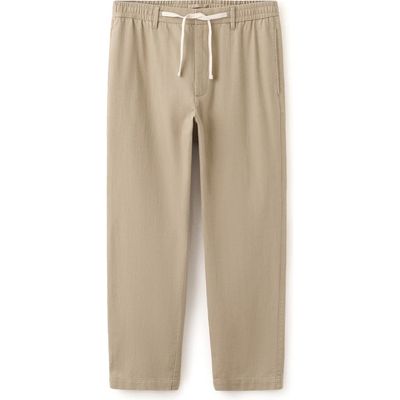 MANGO MANGO Relaxed Fit Cotton & Linen Pants