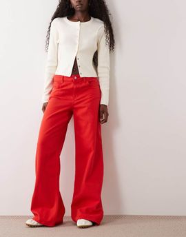 Mango Mango relaxed jeans in red