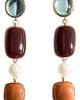 MANGO MANGO Resin & Imitation Pearl Tiered Long Earrings - 1