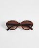 Mango Mango retro round frame sunglasses in tortoise shell-Brown - 3