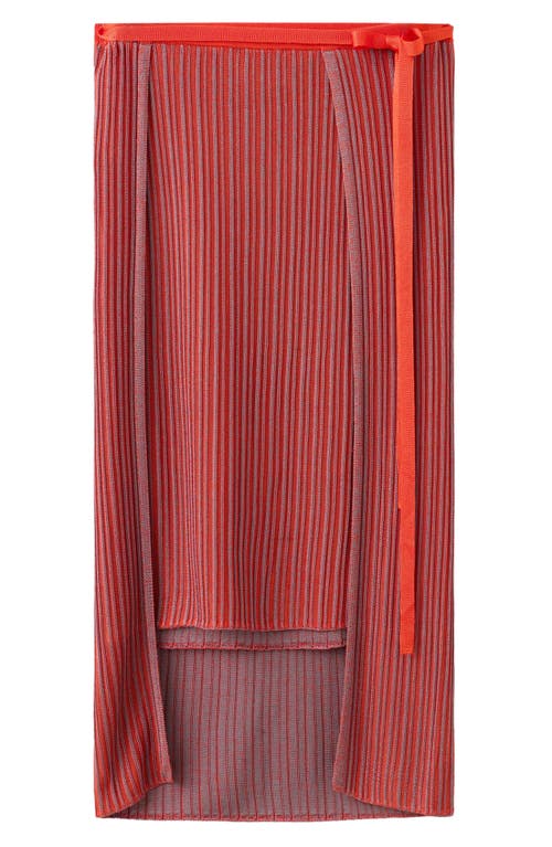 MANGO MANGO Ribbed Overlay Midi Skirt