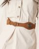 Mango Mango rose emblem leather belt in brown - 1