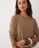 Mango Mango round neck lightweight sweater in light brown - 2