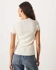 Mango Mango round neck short sleeve knit top in white - 4