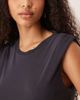 Mango Mango round neck straight fit dress in washed black - 2