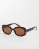 Mango Mango round oversized sunglasses in brown - 1
