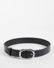 Mango Mango rounded buckle belt in belt-Black - 1
