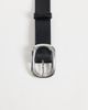 Mango Mango rounded buckle belt in belt-Black - 2