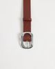 Mango Mango rounded buckle belt in brown - 2