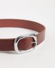 Mango Mango rounded buckle belt in brown - 3