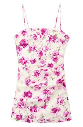 MANGO MANGO Ruched Floral Dress