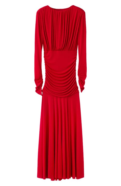 MANGO MANGO Ruched Long Sleeve Dress