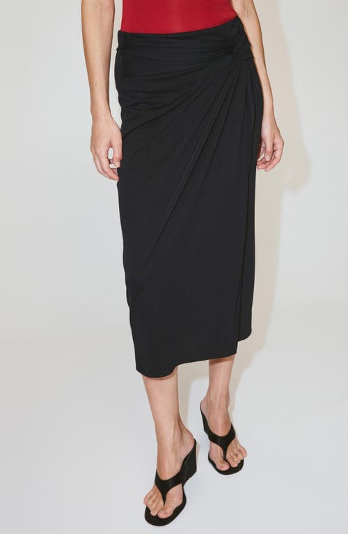 MANGO MANGO Ruched Midi Skirt