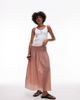Mango Mango ruched top boho skirt in light pink - 1