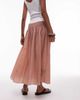 Mango Mango ruched top boho skirt in light pink - 3