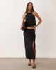 Mango Mango Santori linen mix cami top in black - part of a set - 3